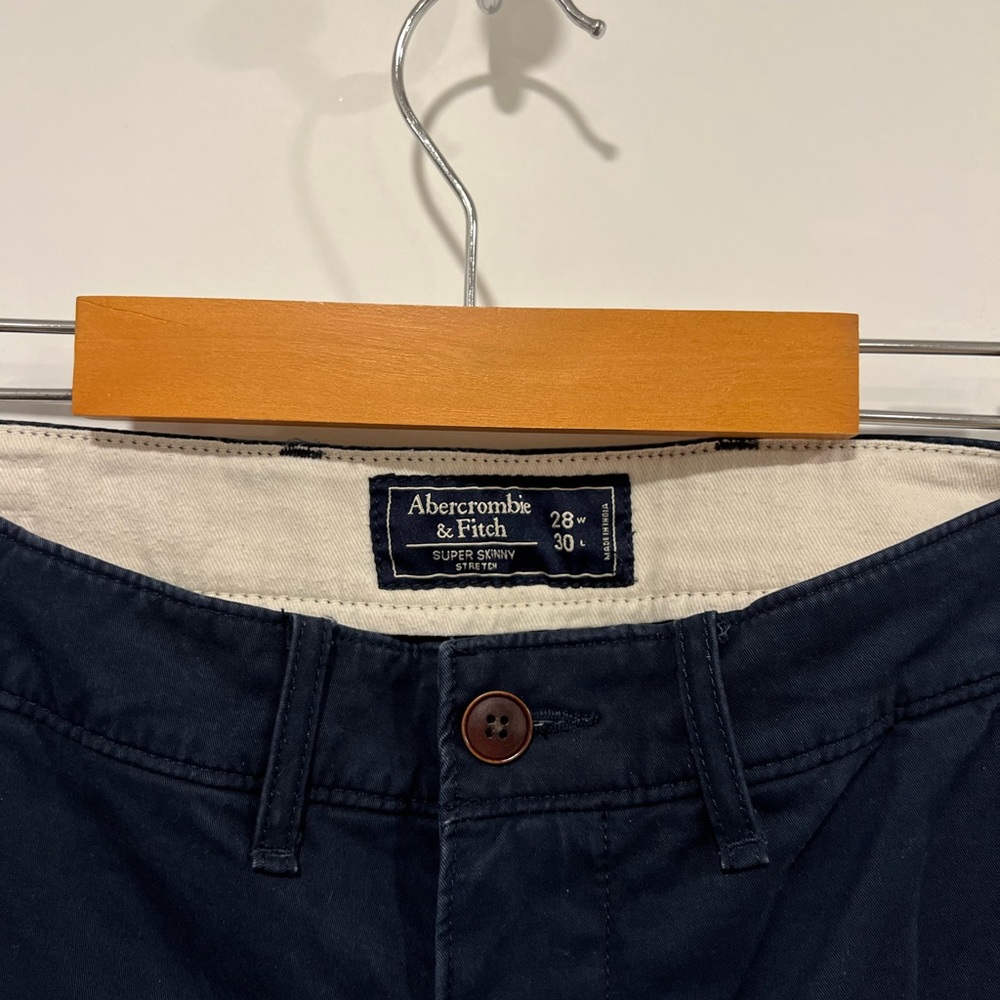 Abercrombie & Fitch Navy Super Skinny Stretch Pants - Picture 3 of 11